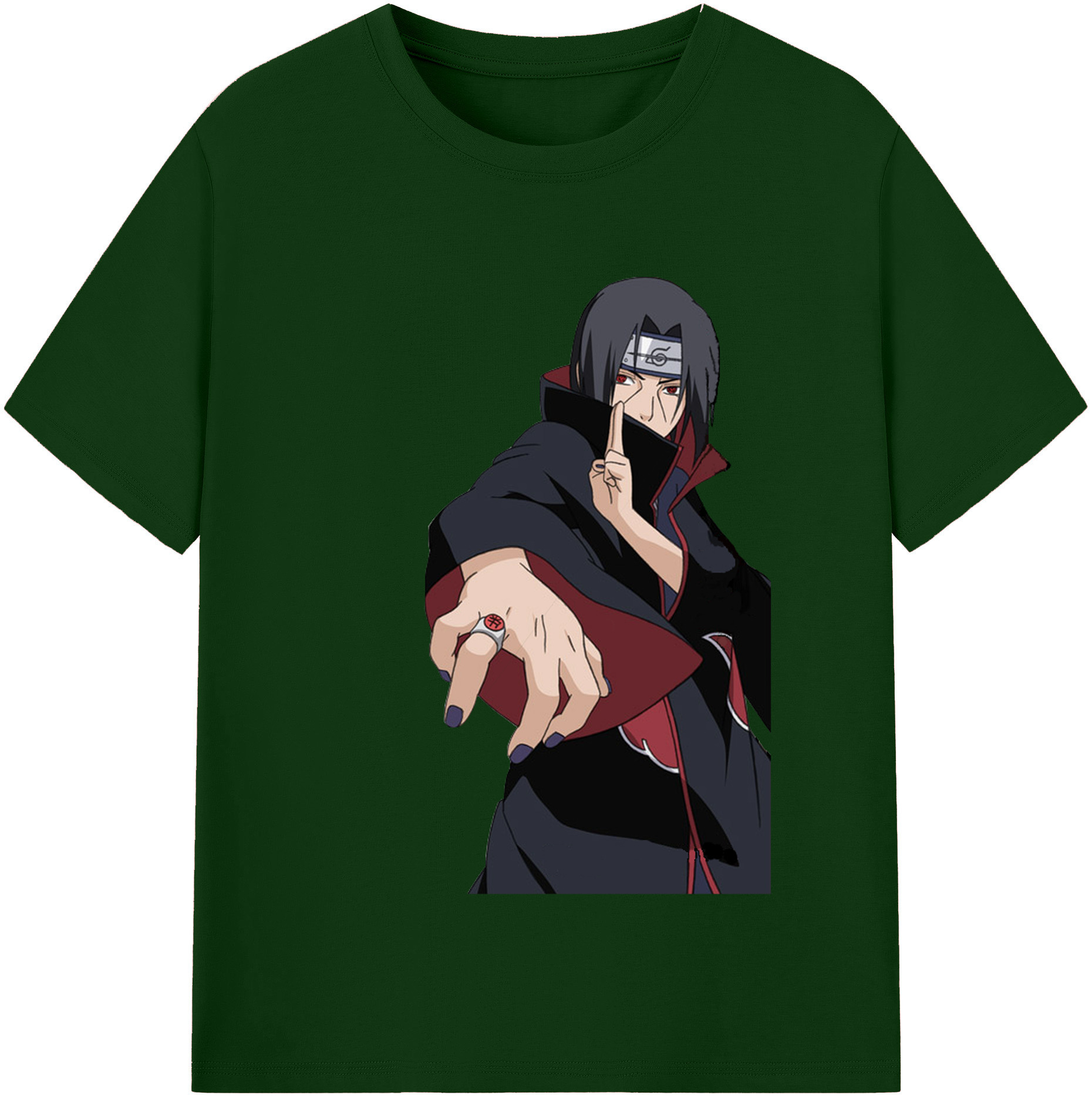 （画像用） NARUTO -ナルト- うちは イタチ Uchiha Itachi 綿100％半袖Tシャツ（フロントプリント）